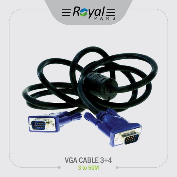 کابل VGA CABLE 3+4 طول 40M