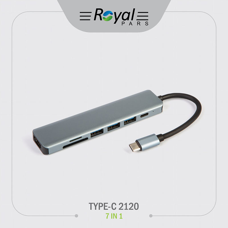 هاب TYPE-C مدل RHC-2120 (7 IN 1)